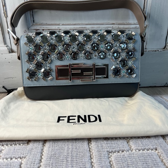 Extremely Rare Fendi Crystal Studded Baguette - Picture 4 of 12